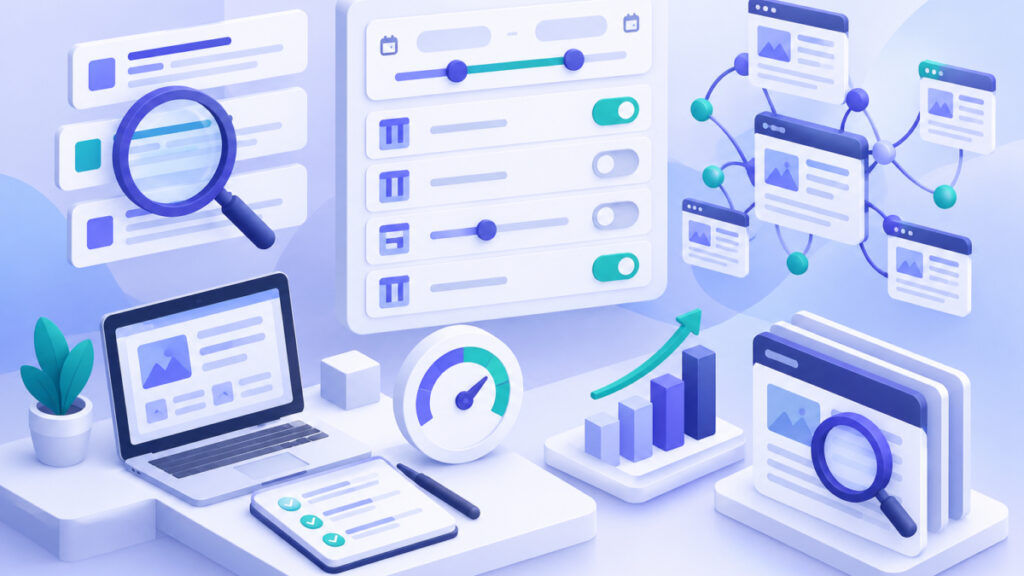 Illustration of configuring a search performance report before long-tail keyword research