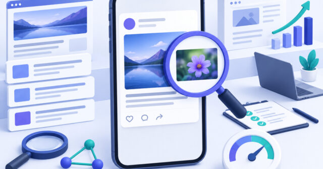 Illustration of the wrong image showing when sharing website link on a smartphone preview card