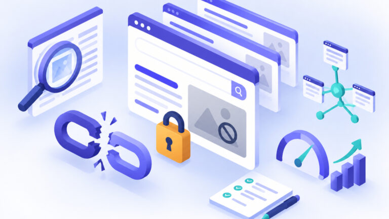 Broken link and padlock icon representing an inaccessible image URL causing preview issues