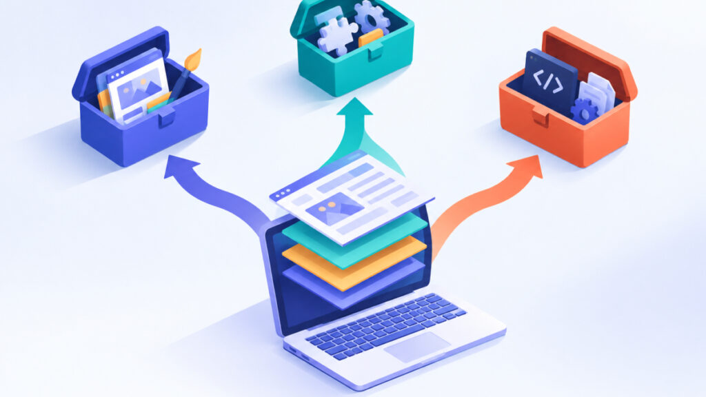 Three routes for adding structured data in WordPress shown as separate branching paths