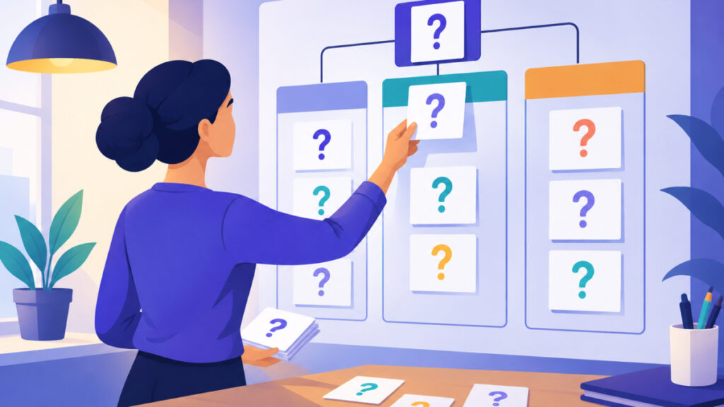 Planning a question-led outline for a supplement product page