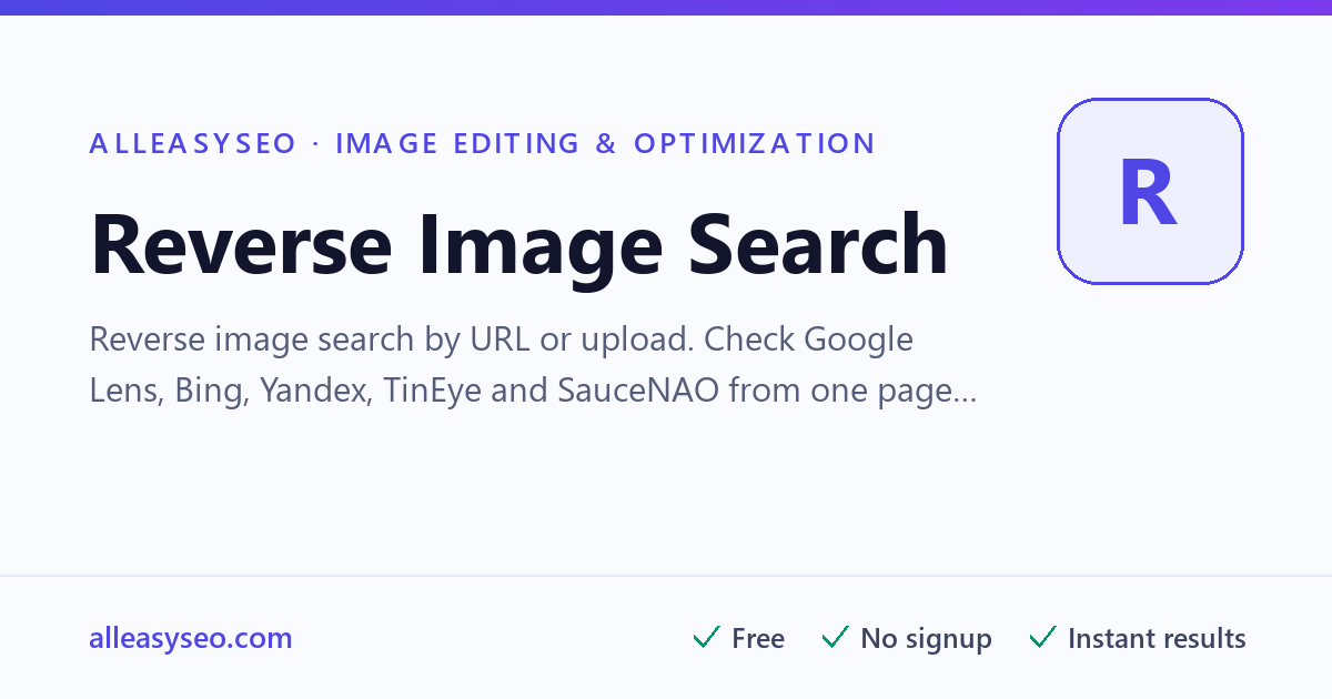 Reverse Image Search - Free Online SEO Tool | AllEasySEO